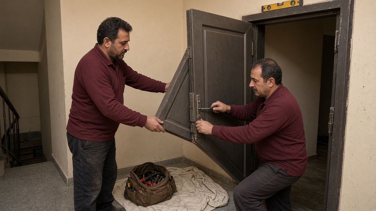 Foça Çelik Kapı Tamiri işinde onarım ekibimiz